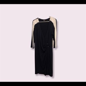 NWT Glamour Dress Size: 14W Dark Navy with White Stripe